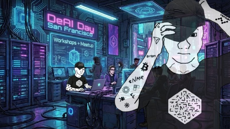 Conference hall with attendees at a Decentralized AI Days event